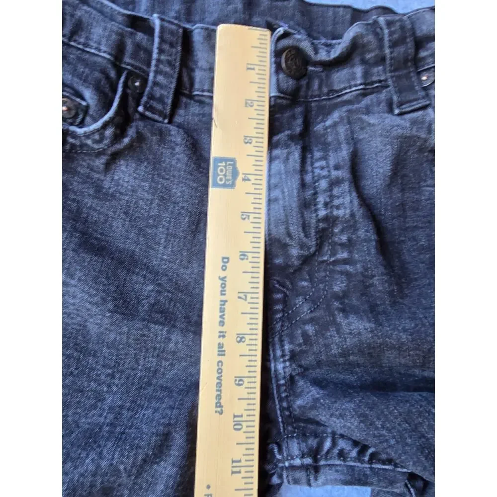 True Religion Geno Jeans Men's Dark Charcoal Wash Slim Fit 35x32